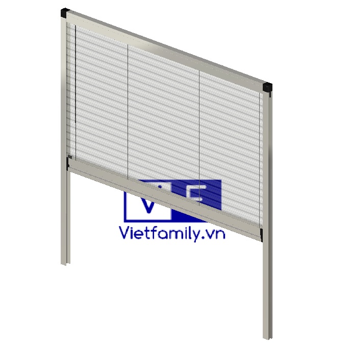Cửa lưới chống muỗi dạng xếp kéo dọc không ray dưới