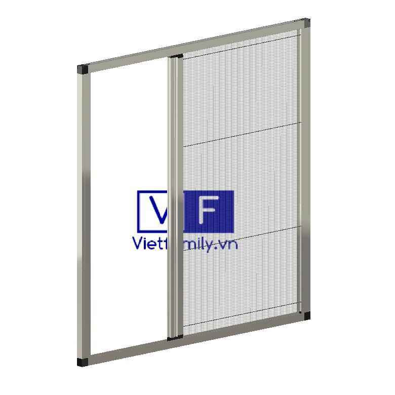 Cửa lưới chống muỗi dạng xếp kéo ngang loại cơ bản