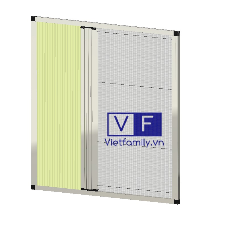 Cửa lưới chống muỗi dạng xếp kết hợp rèm tổ ong cách nhiệt